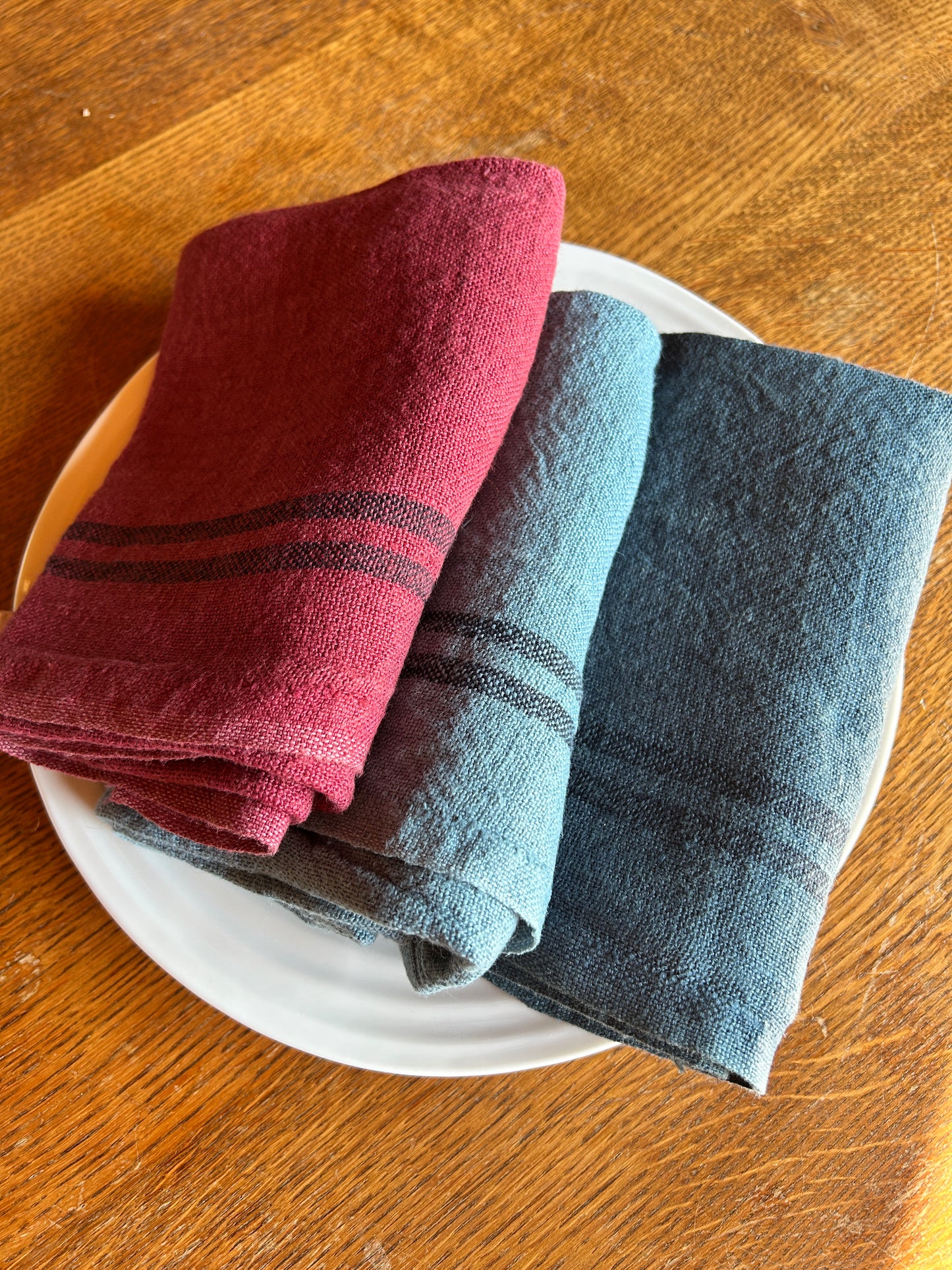 Large Pre-washed French Country Linen Tea Towels from Charvet Editions