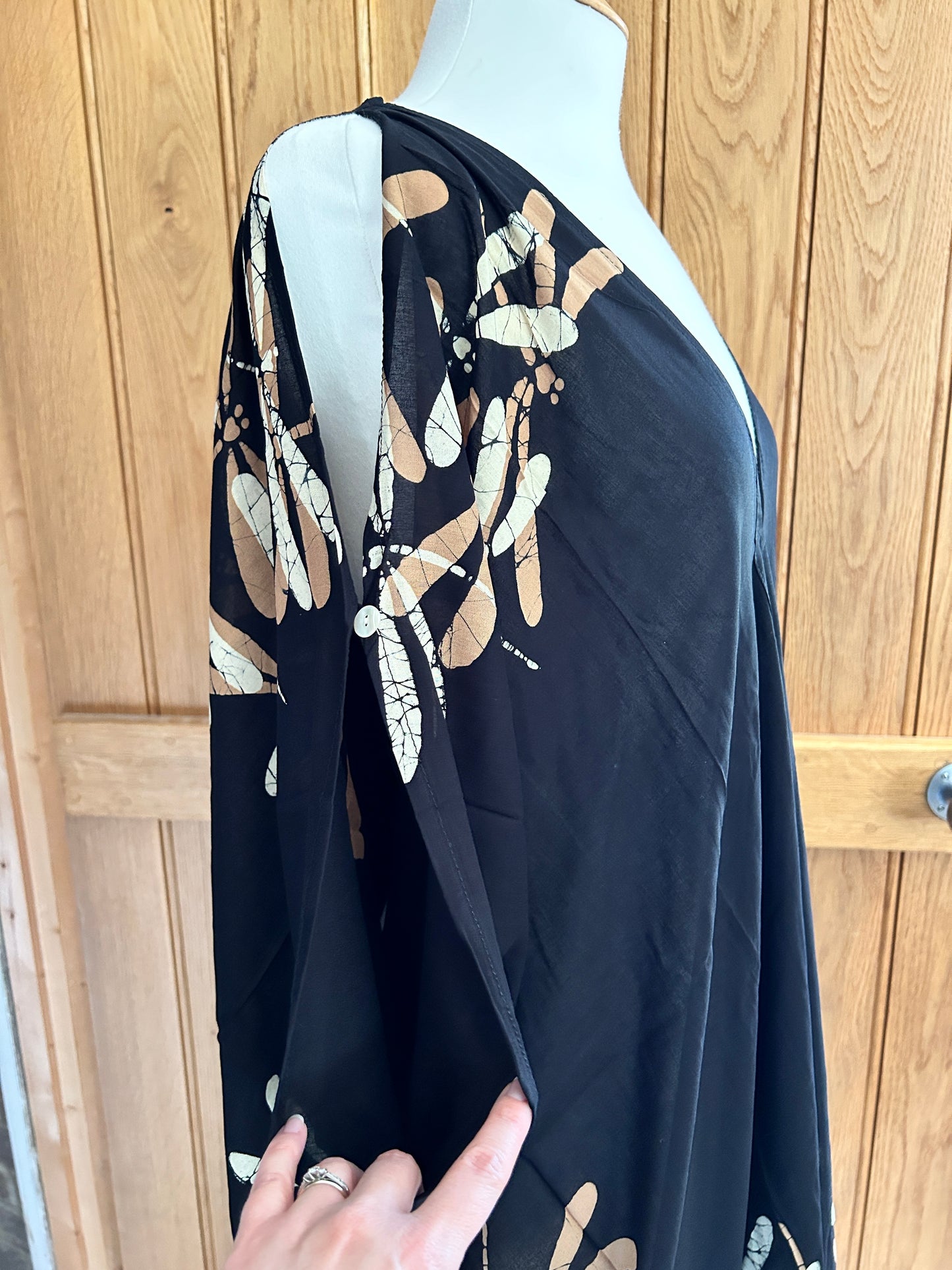 Dragonfly Kaftan with Off The Shoulder Detail