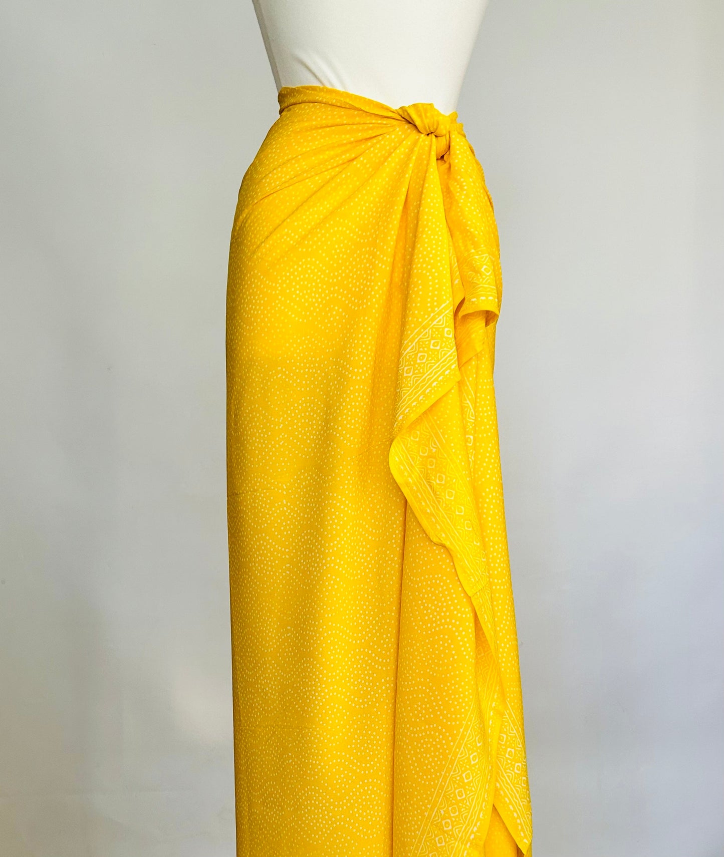 Pointillism Yellow Batik Sarong