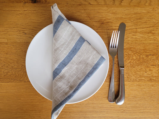 Pure Linen Stripe Napkins