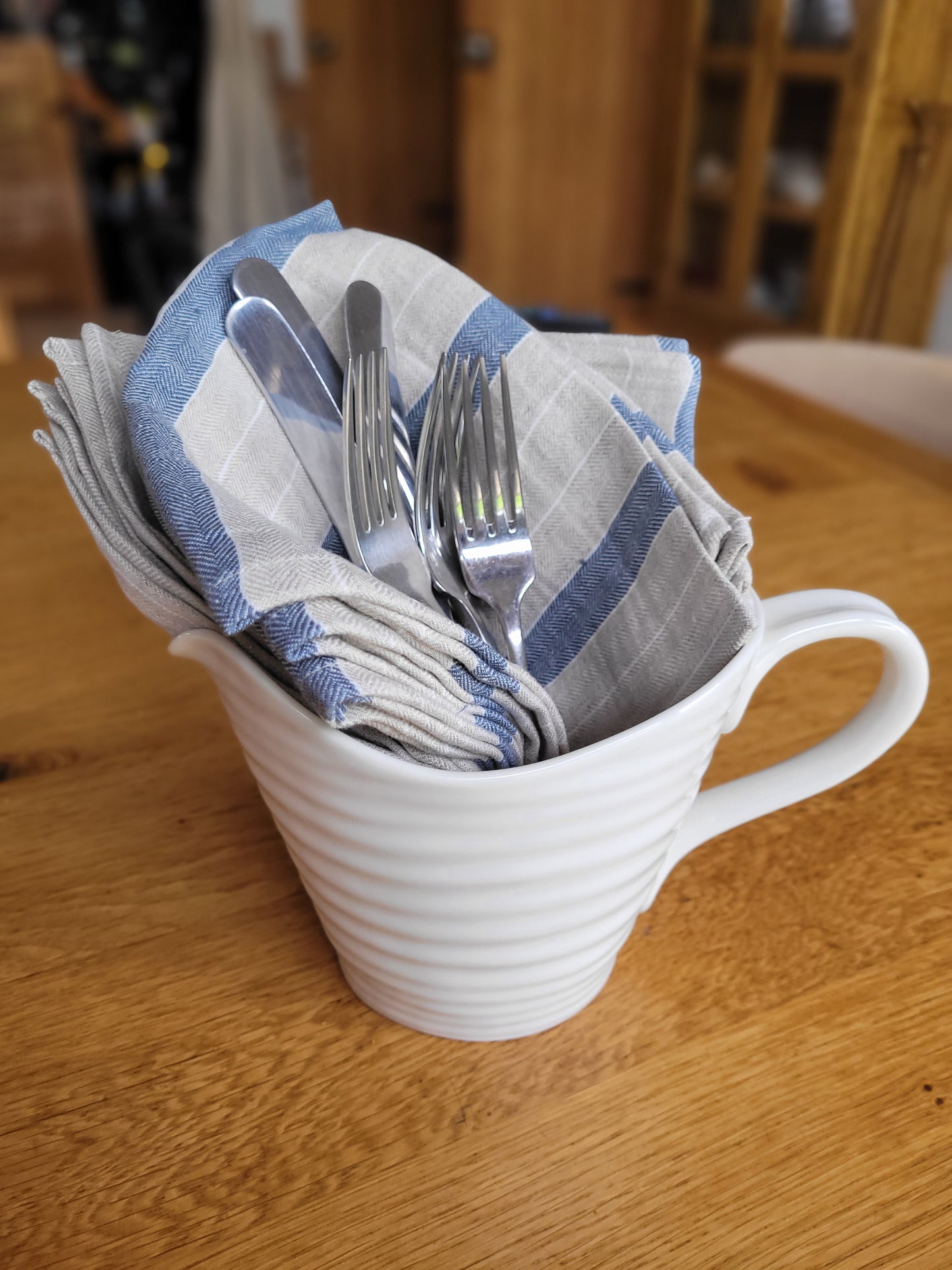 Pure Linen Stripe Napkins