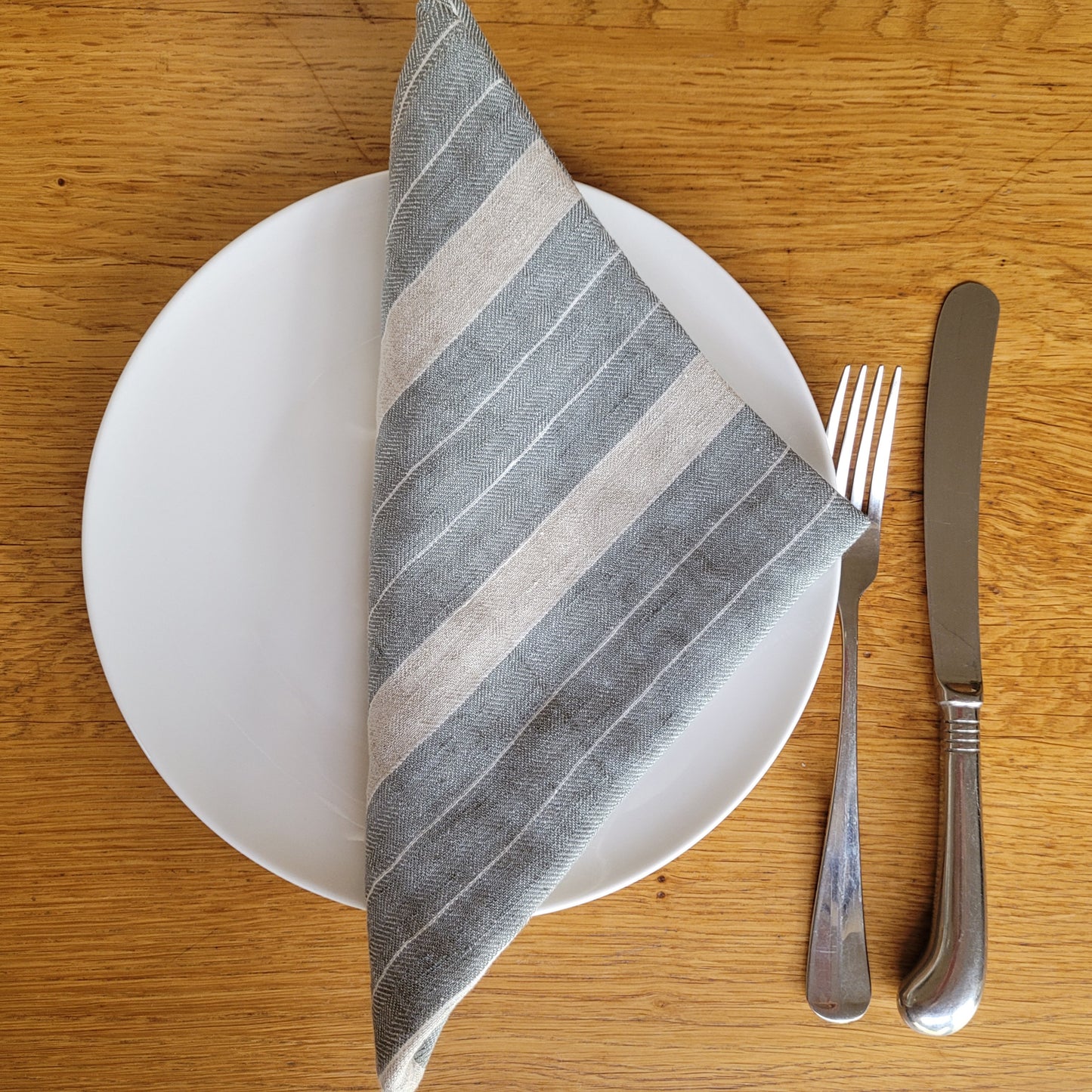 Pure Linen Stripe Napkins
