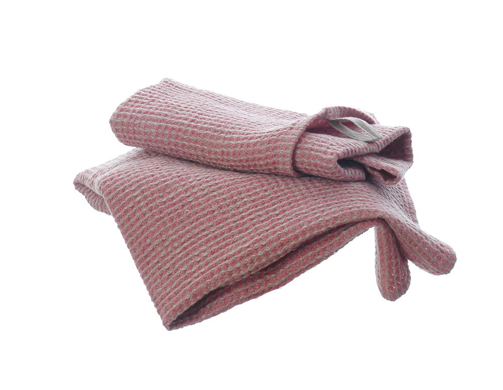 Super Soft Waffle Linen Guest Hand Towels with Hanging Loop 30x55cm