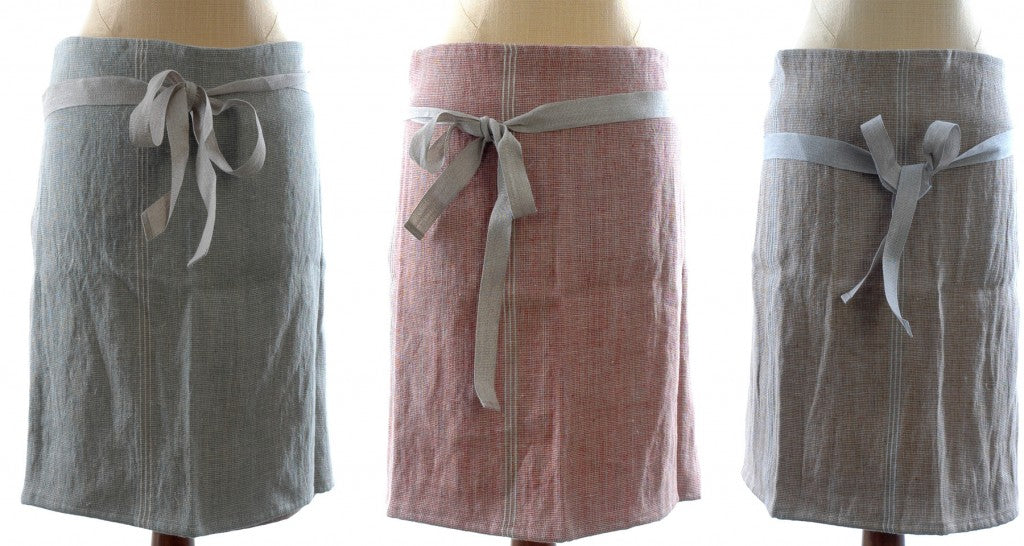 French Linen Short Cocktail Waist Apron