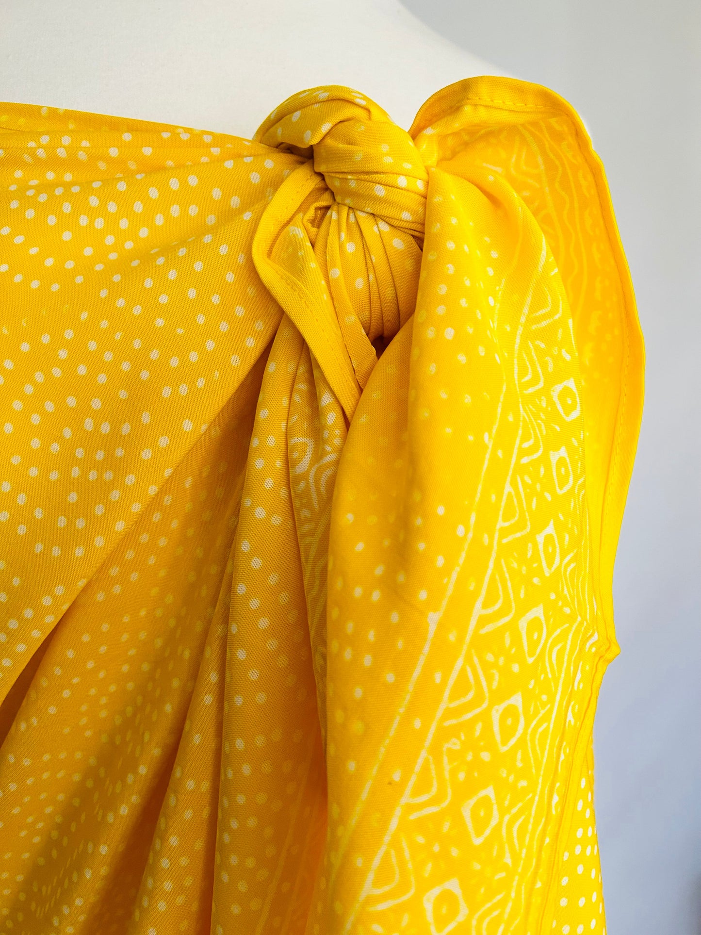 Pointillism Yellow Batik Sarong