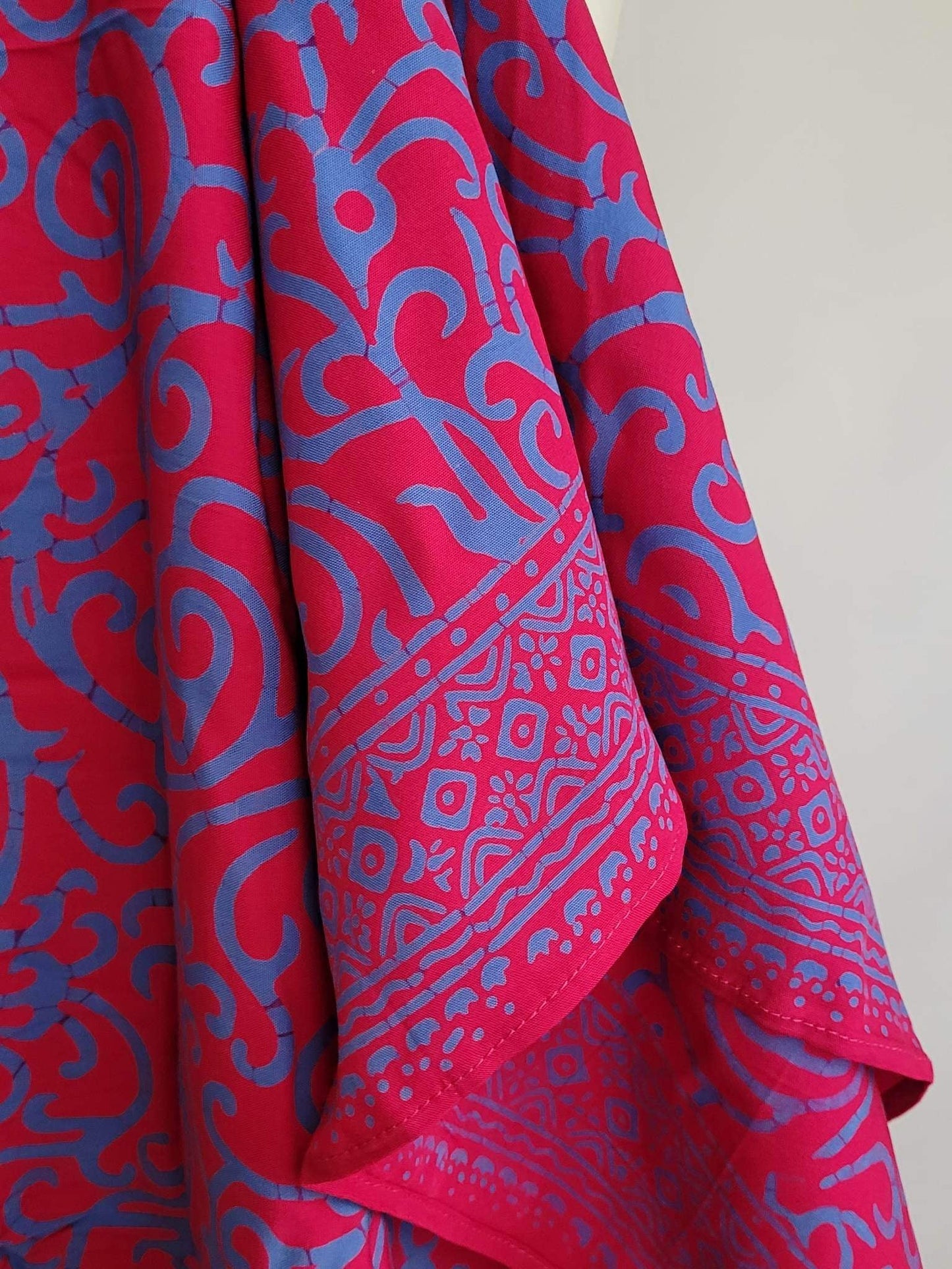 Java Cerise and Blue Batik Sarong