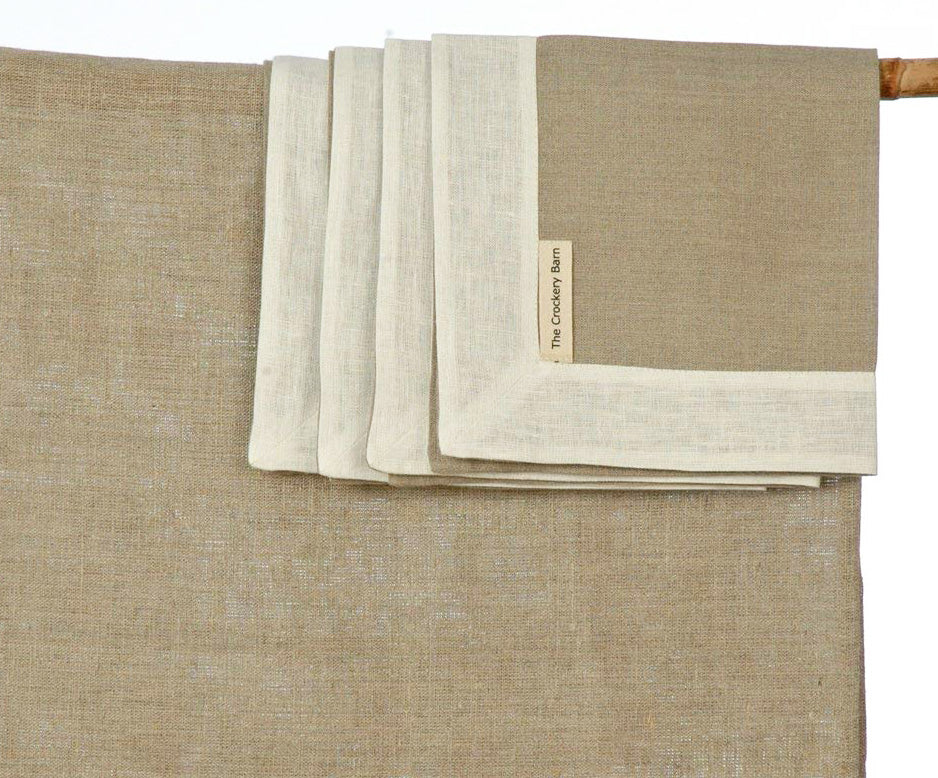 4 Natural Lithuanian Linen Napkins