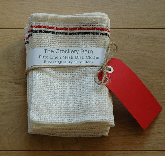Pure Linen Dishcloths That Naturally Deter Bacteria 15x20ins