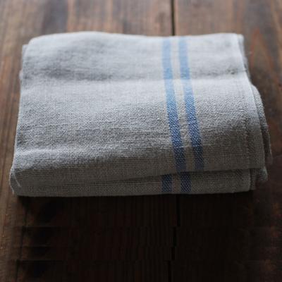 Large Pure French Linen Tea Towels with Stripe Detail 72x50cm