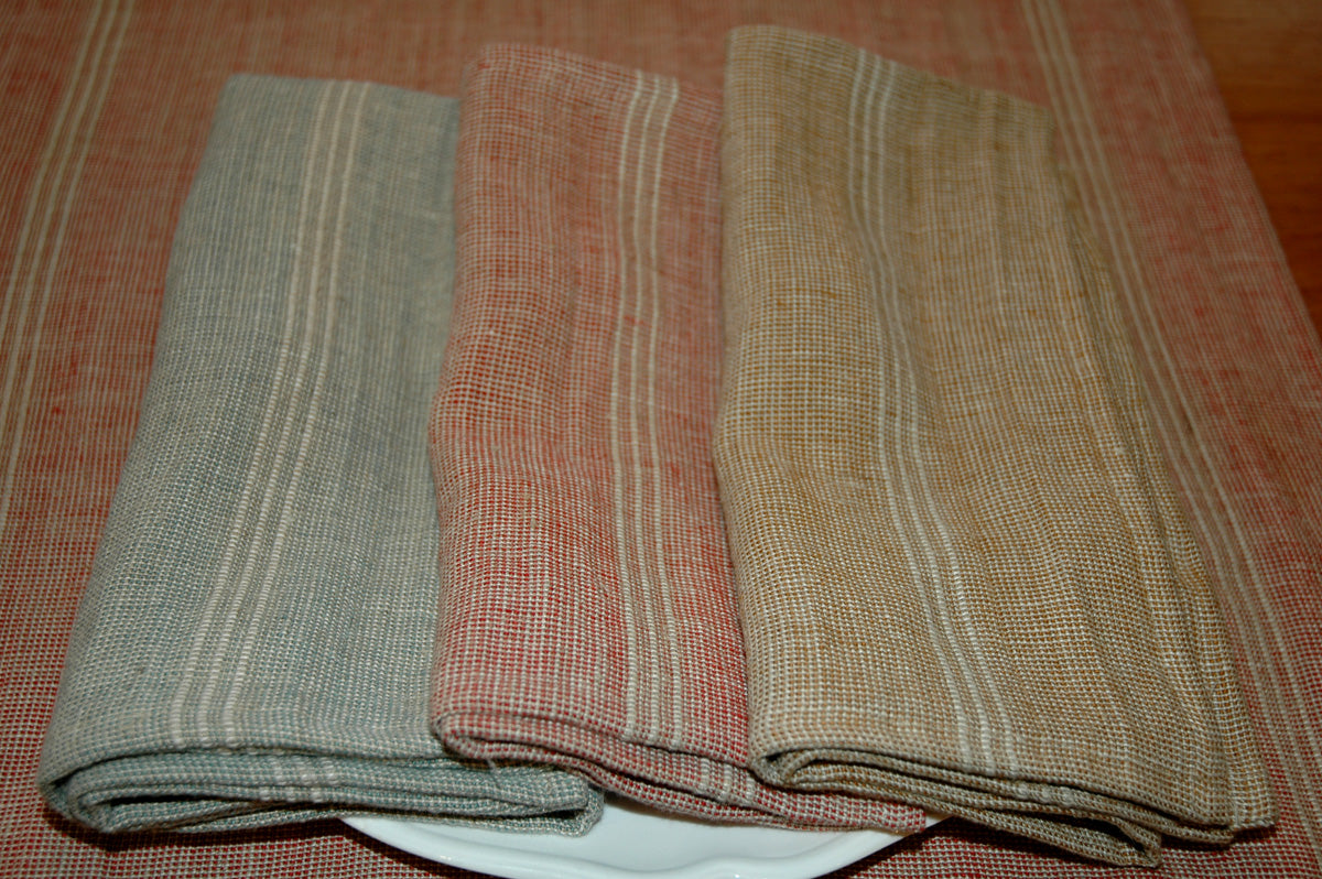 2 Pure French Linen Table Napkins 3 Colour Choices