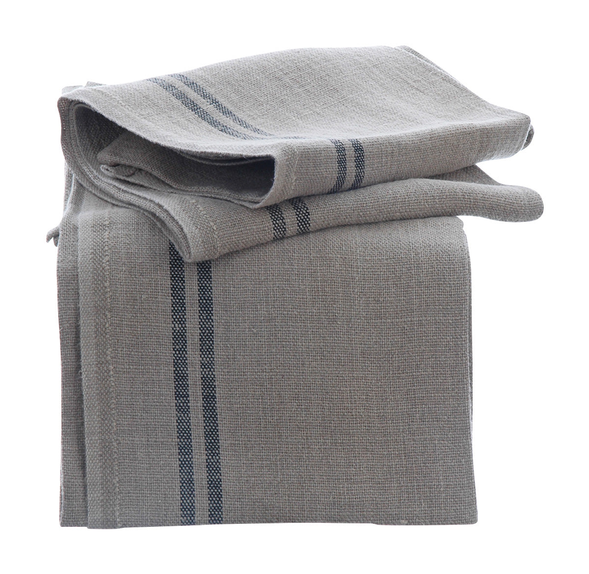 1 Heavyweight French Country Linen Tea Towels with Stripe Detail 72x50cm