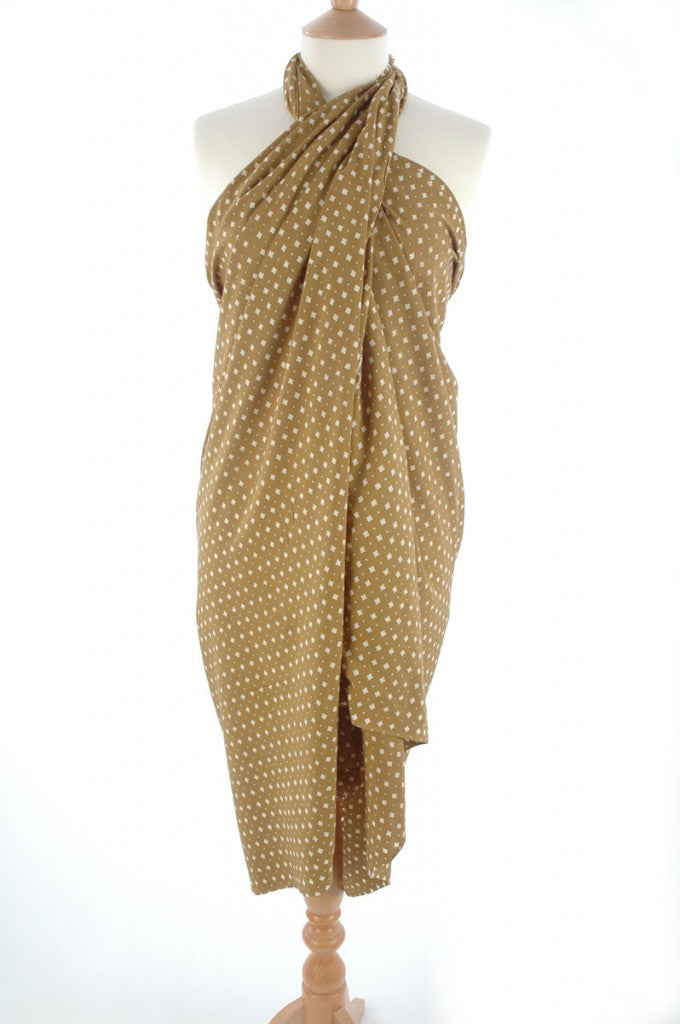 Hand Made batik sarong and wrap by Your Sarong in golden diamonds