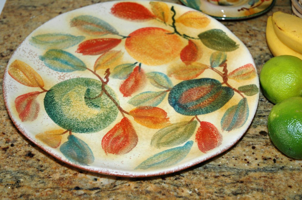 Handmade Fructus Dinner Plate from Modigliani in Rome 10.5"