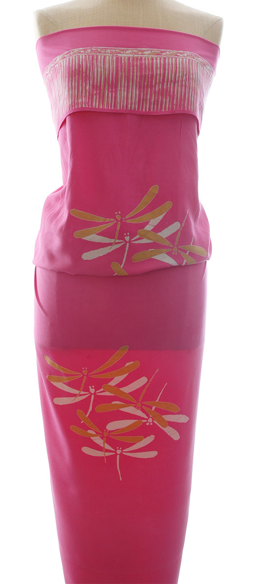 Perfectly pink batik dragonfly sarong or wrap truly multiuseful