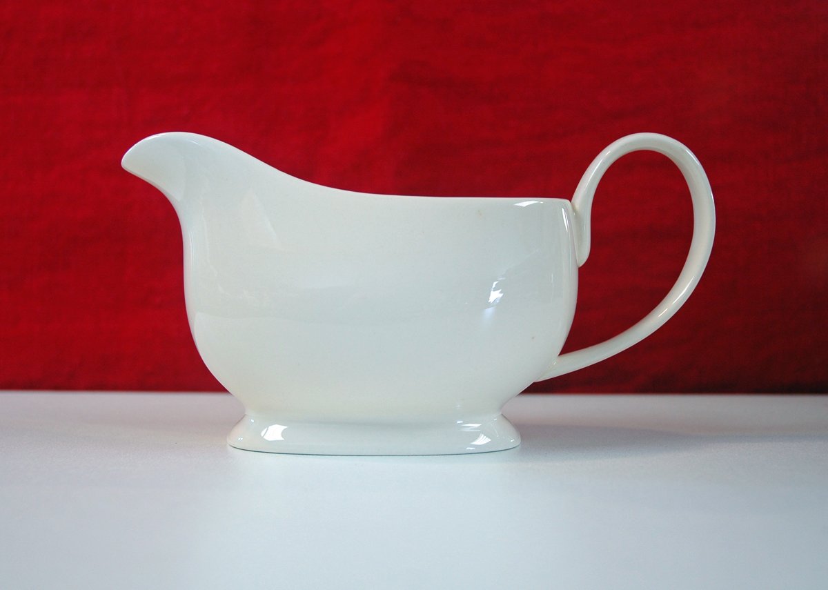 Ivory Cream Fine Ironstone China Gravy/Sauce Boat