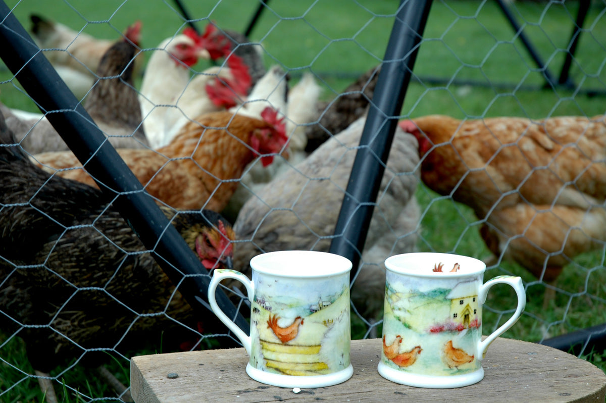 Bone China Hen Party Tankard Mugs by Royal Worcester