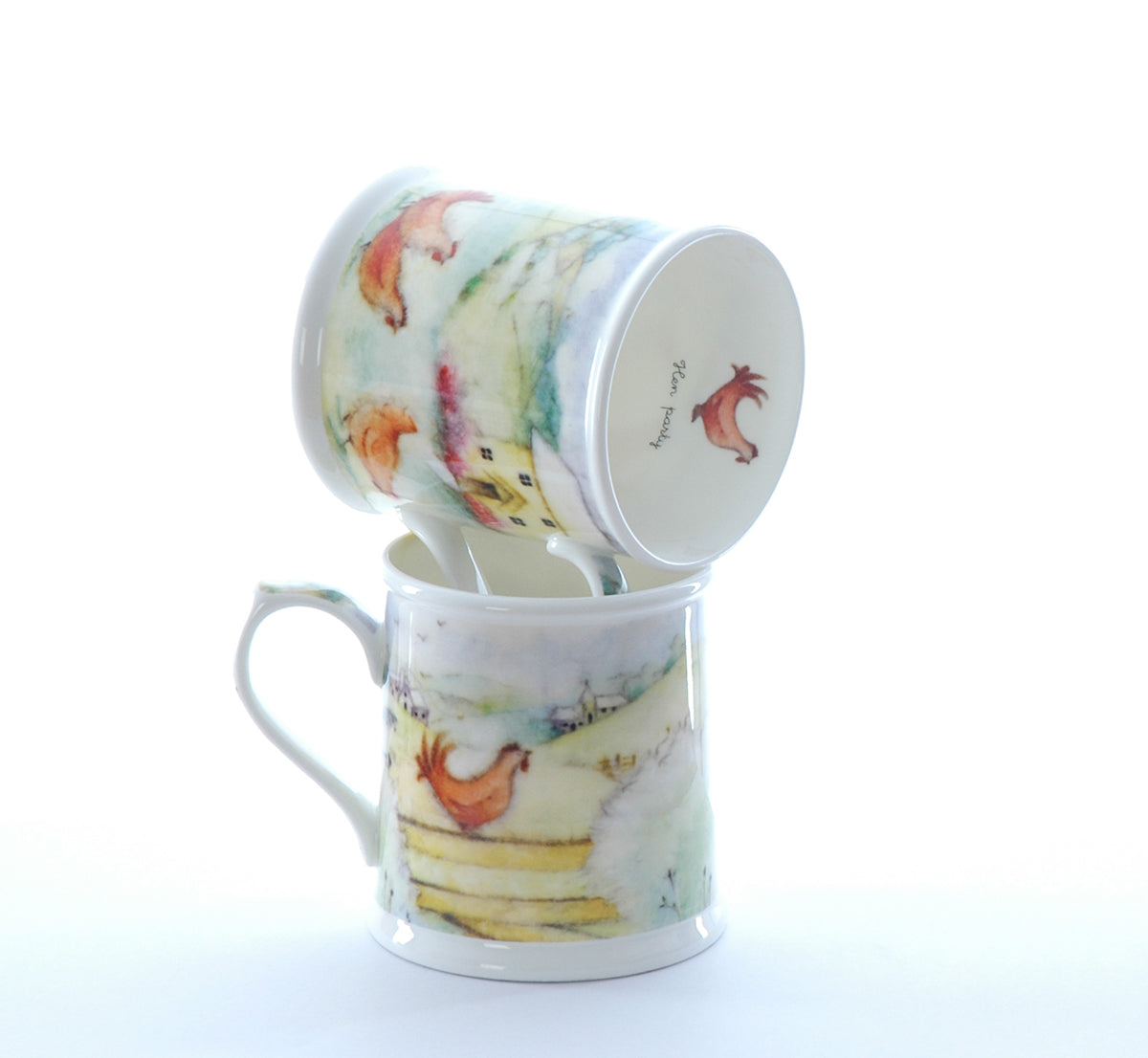 Bone China Hen Party Tankard Mugs by Royal Worcester