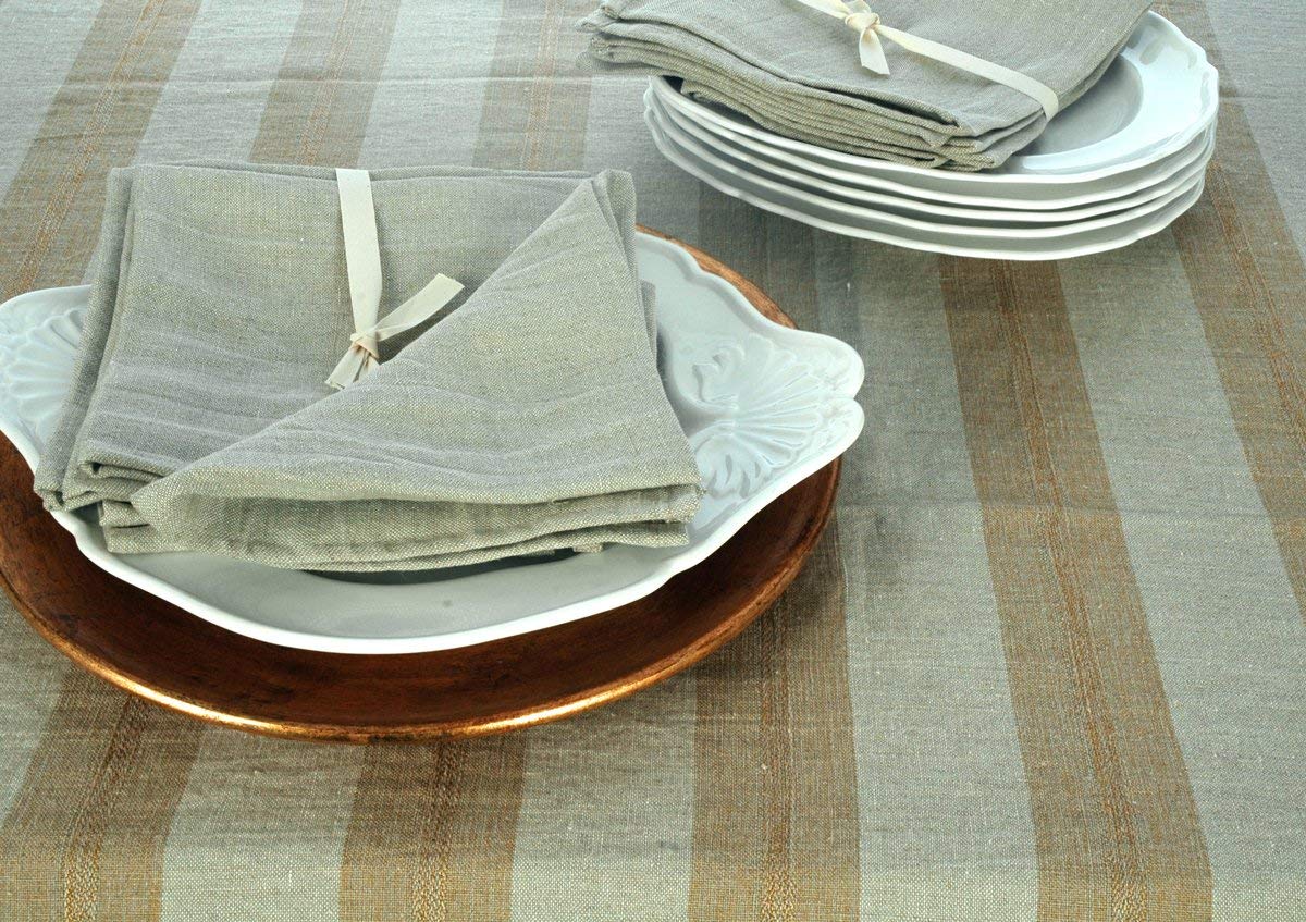 2 French Pre-washed Linen Cotton Mix Napkins