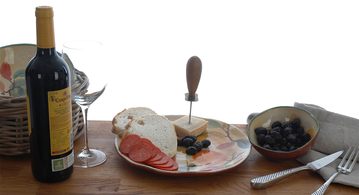 Handmade Fructus Dinner Plate from Modigliani in Rome 10.5"