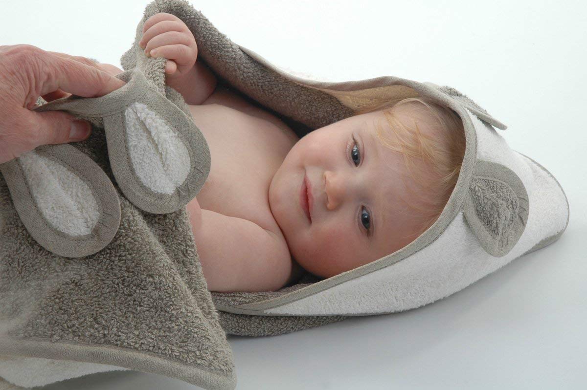 Top Quality Natural Linen Baby Towels Perfect for Delicate Skin Complete with Teddy Bear Ears