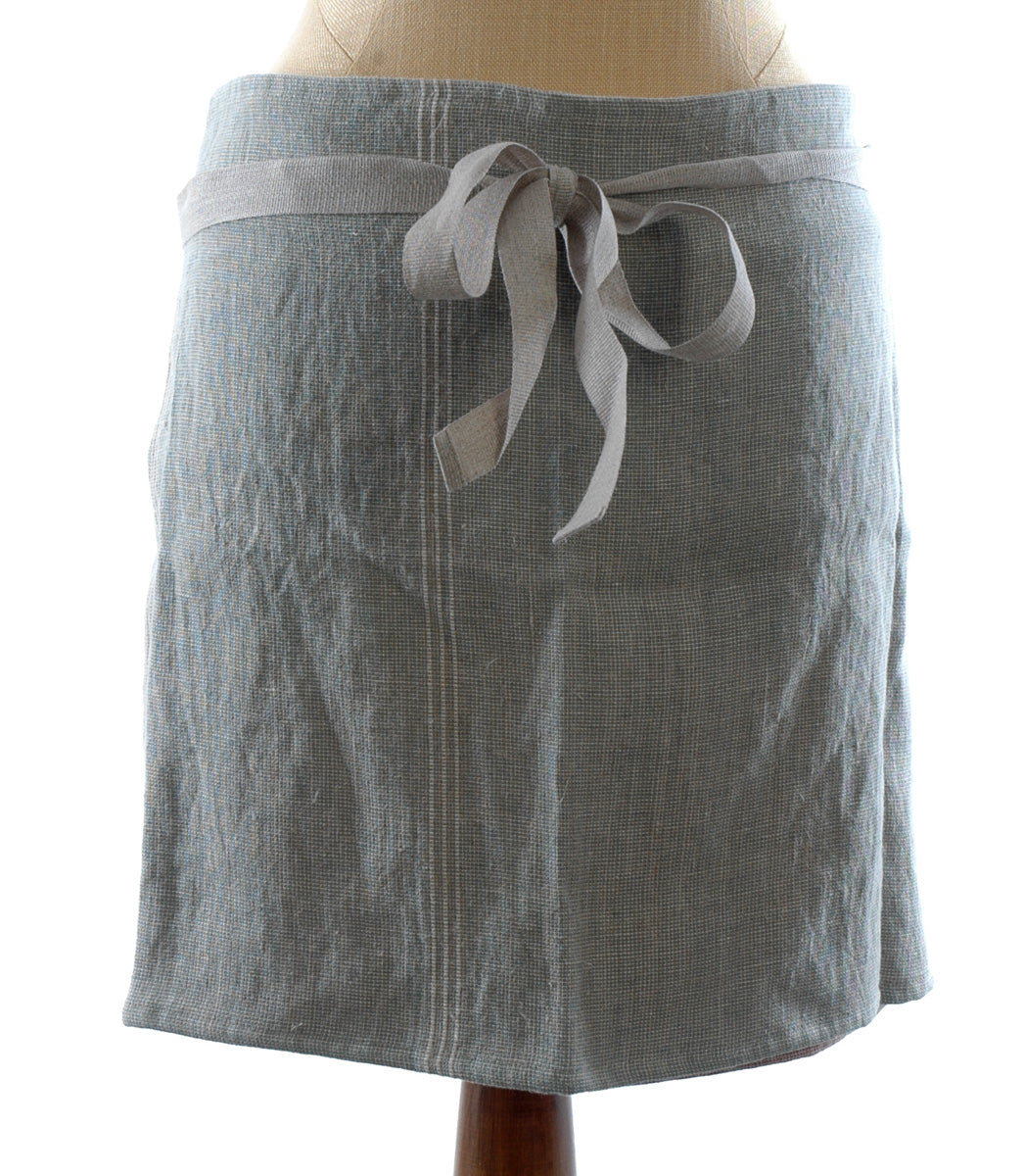 Top Quality French Linen Short Cocktail Waist Apron