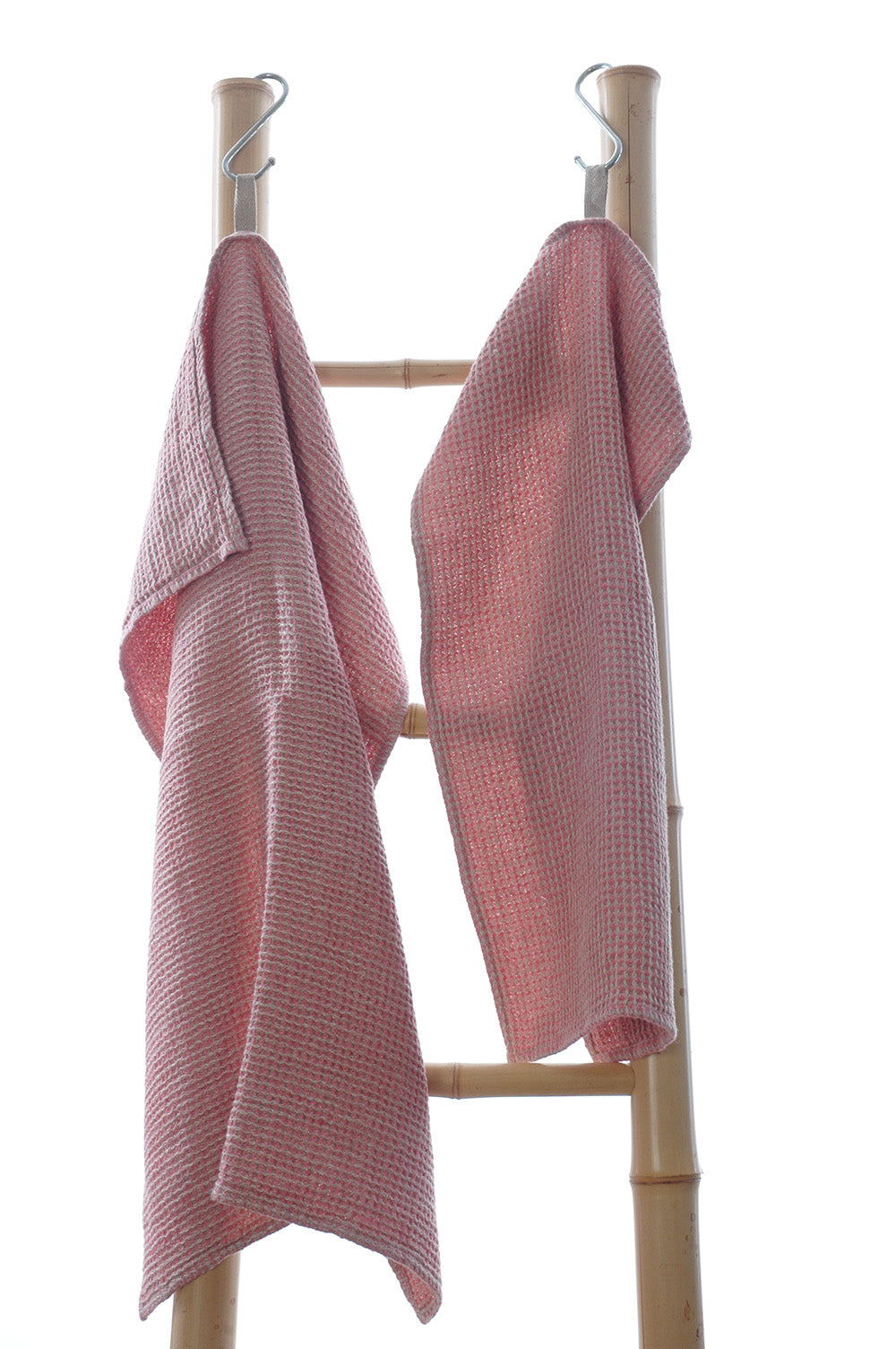 Super Soft Waffle Linen Guest Hand Towels with Hanging Loop 30x55cm