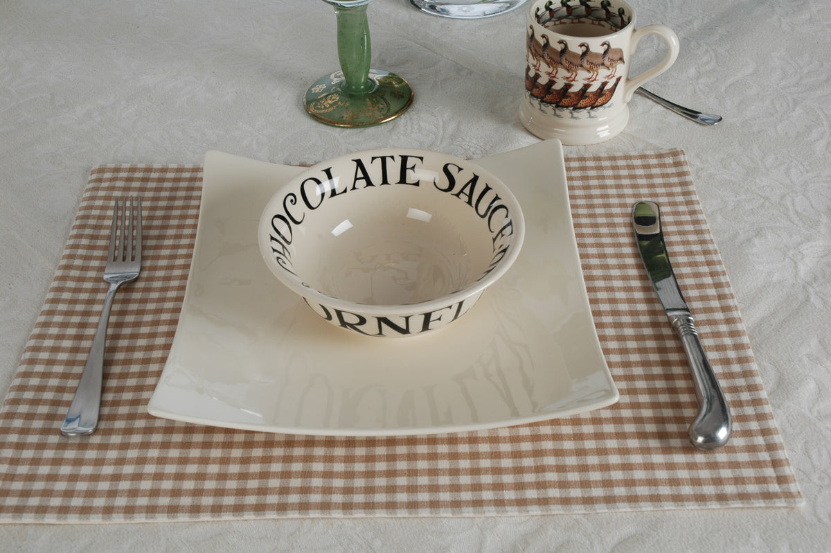 2 Ivory Cream Fine Ironstone China Square Plates 26cm squ