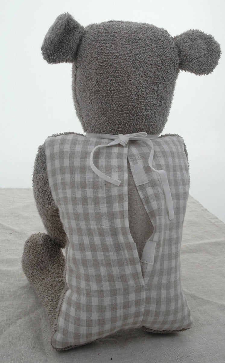 Beautifully Linen Teddy With a Back Opening For Storing Pajamas