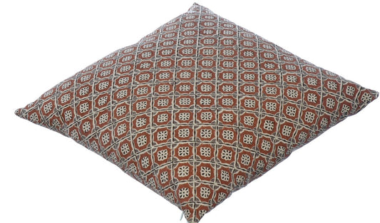 Potager Collection Cotton Cushion in Bronze Tessera 50x50