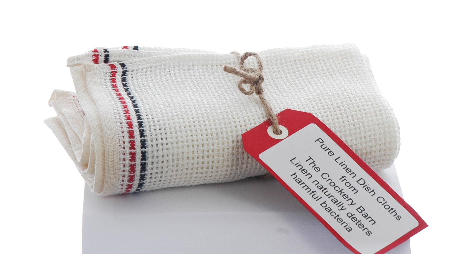 Pure Linen Dishcloths That Naturally Deter Bacteria