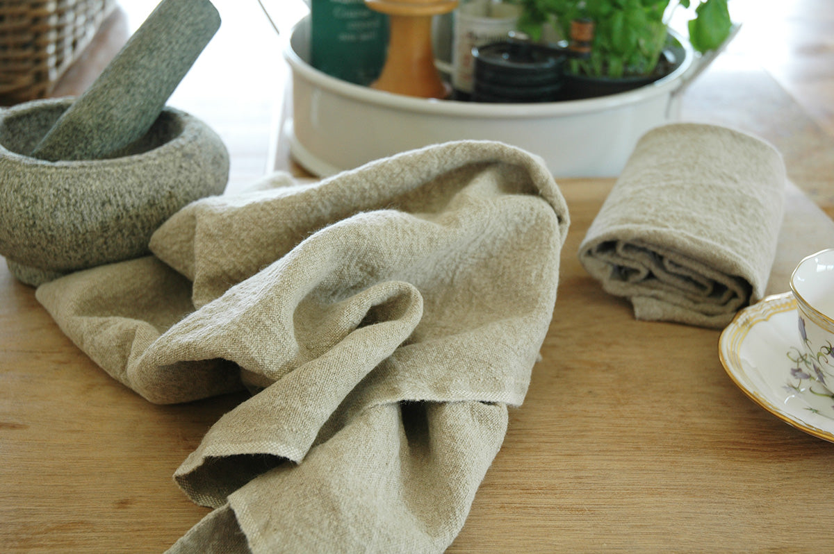 pure French linen tea towel