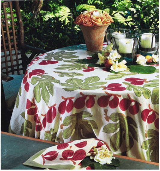 Provence Cotton Handmade Figs Tablecloths by Mas d' Ousvan