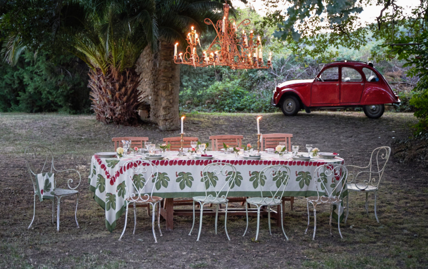 Provence Cotton Handmade Figs Tablecloths by Mas d' Ousvan