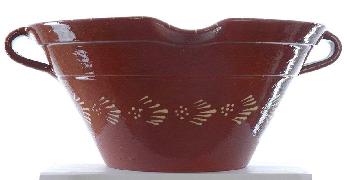 Large terracotta serving/mixing bowl with pouring lip HAND THROWN AND BEAUTIFUL