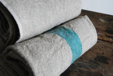 pure linen tea towels from France
