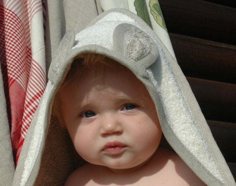 Top Quality Natural Linen Baby Towels Perfect for Delicate Skin Complete with Teddy Bear Ears