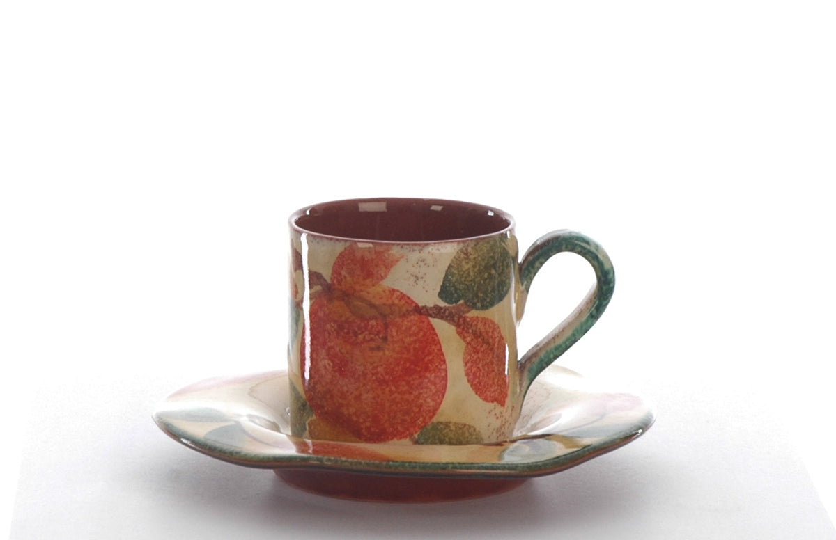 Modigliani Italian espresso cup with saucer handmade