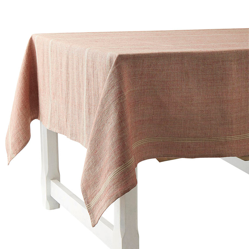 Exquisite Pure French Linen Tablecloths in Rouge 4 Sizes in Stock