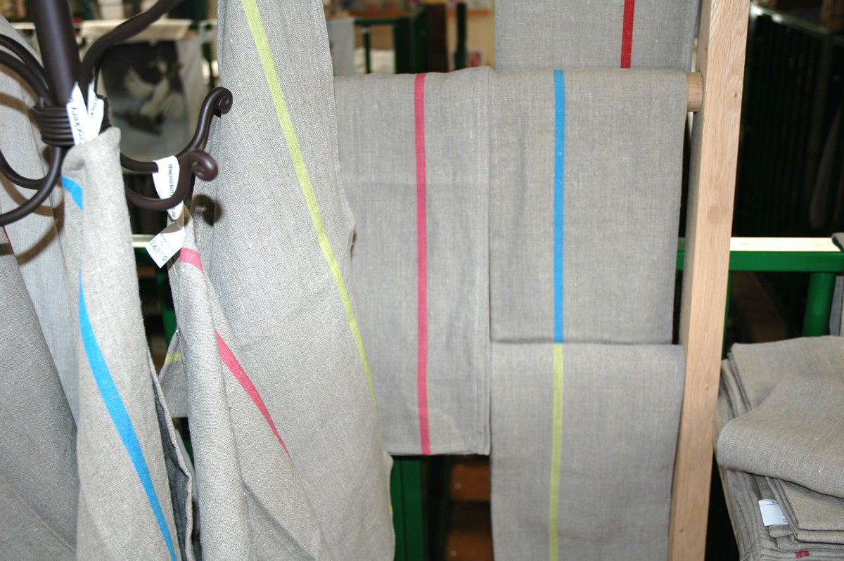 Pure Pre-Washed Linen Tea Towel from The Rainbow Collection in Red
