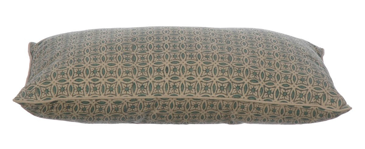 Sea green cotton cushion 30x50 with invisible zip