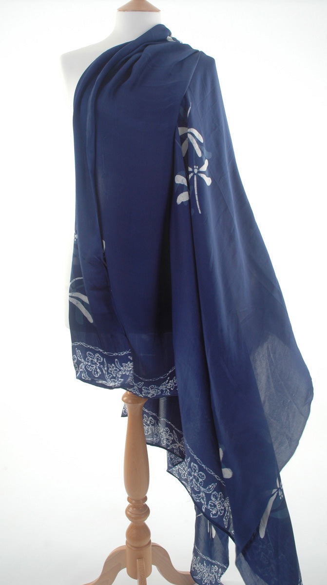 Pure silk sarong and wrap in royal blue from Your Sarong